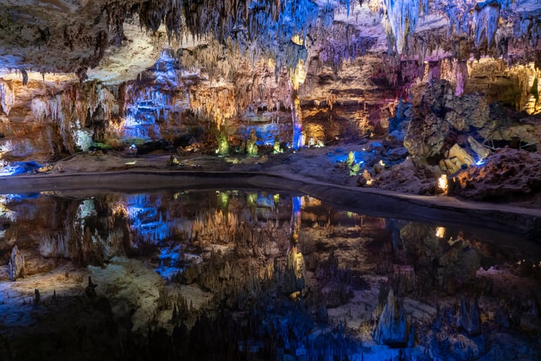 Underground river valley karst caves